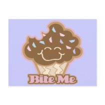 bite me chocolate cupcake postcards