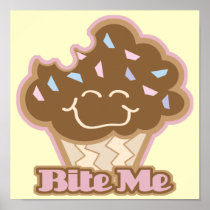 bite me chocolate cupcake print