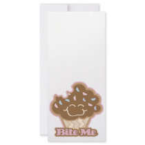 bite me chocolate cupcake rack card design