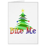Bite Me Christmas Tree Greeting Card