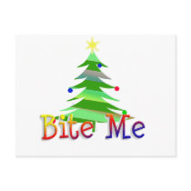 Bite Me Christmas Tree Post Cards