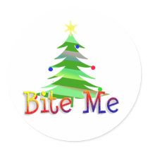Bite Me Christmas Tree Sticker