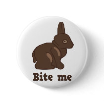 Bite Me Easter Bunny Pinback Button