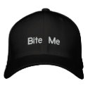 Bite Me embroidered hats