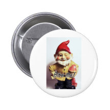 Bite Me Gnome Pinback Buttons