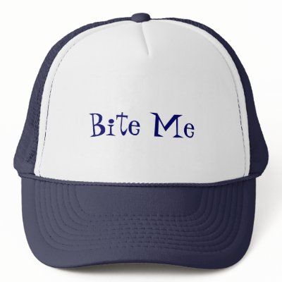 Bite Me Hat by alyciakeating