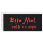 Bite Me I Want To Be A Vampire rack cards