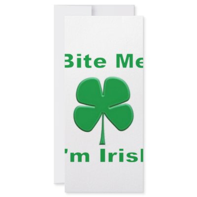 Bite Me I'm Irish Personalized Rack Card by bartstshirts