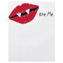 Bite Me Red Lips n Fangs Personalized Flyer