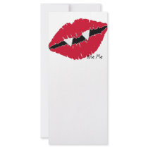 Bite Me Red Lips n Fangs Rack Card