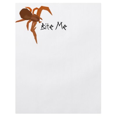 Bite Me Red Spider Full Colour Flyer by HalloweenSpirit