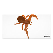 Bite Me Red Spider Customised Photo Card