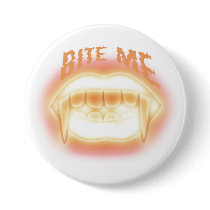 Bite Me Sexy Vampire Fangs Halloween Button