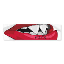 Bite Me Vampira Mouth Bumper Sticker