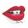 Bite Me Vampira Mouth Round Stickers