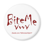 Bite Me Vampire Fangs Graphic Magnet