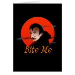 Bite Me Vampire Halloween Greeting Card