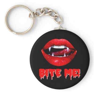 Bite Me Vampire Halloween Key Chain