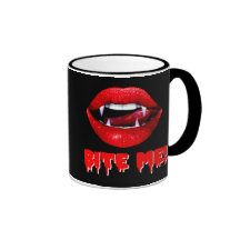 Bite Me Vampire Halloween Mugs