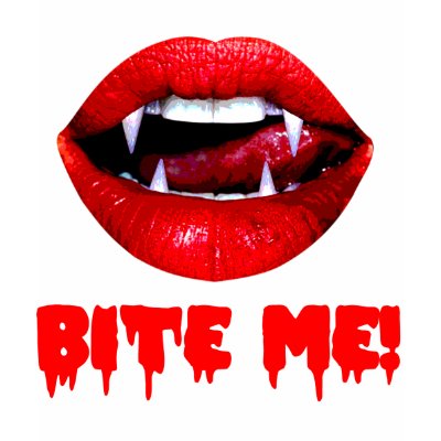 Bite Me Vampire Halloween Tee Shirts
