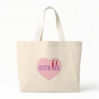 Bite Me Vampire Heart Bag by nursefail