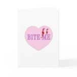 Bite Me Vampire Heart Greeting Card