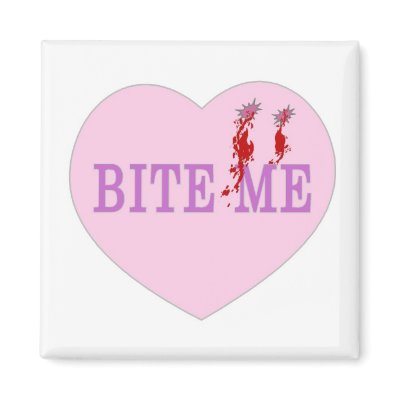 Bite Me Vampire Heart Refrigerator Magnets by nursefail
