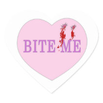 Bite Me Vampire Heart Stickers