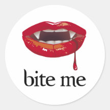 Bite Me Vampire Sticker