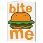 bite me ! with cute Hamburger cards