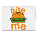 bite me ! with cute Hamburger Greeting Cards