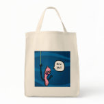 Bite Me! worm Tote Bags