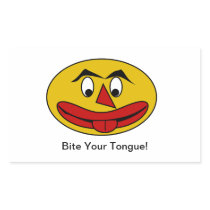 Bite Your Tongue Funny Yellow Face