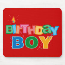 Bithday Boy Letters Mousepad