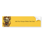 Biting Cyborg Skull Bumper Sticker