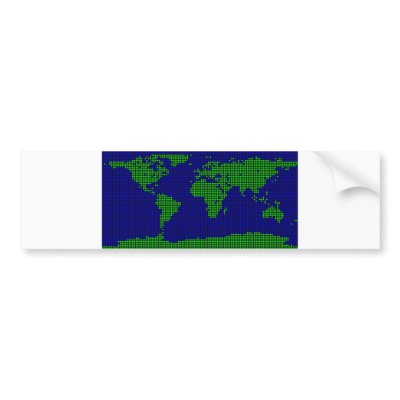 BitMap Large Bumper Sticker by djskagnetti
