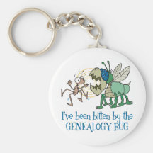 Bitten By The Genealogy Bug Keychains