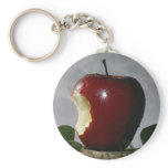 Bitten Red Apple Keychains