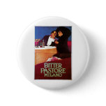 Bitter Pastore Milano Vintage Wine Drink Ad Art Pin