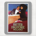 Bitter Pastore Milano Vintage Wine Drink Ad Art Mouse Pads