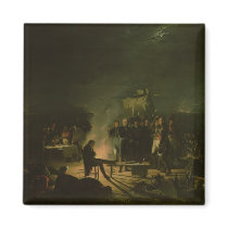 Bivouac of Napoleon I on Battlefield Battle Fridge Magnet