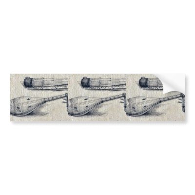 Biwa - shō Ukiyo-e. Bumper Stickers by hokusai_art