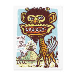 Bizarre Giraffe in Egypt postcards