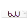 BJJ - Brazilian Jiu Jitsu - Coloured Letters Bumper Stickers