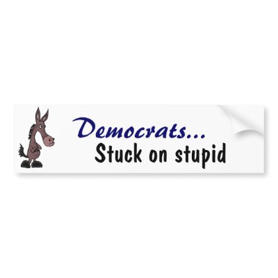 BK- Funny Donkey Political Bumper Sticker by patcallum