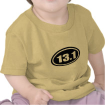 Black 13.1 Half Marathon Oval T-shirt