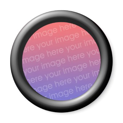 Black (3d effect frame border) Template Refrigerator Magnet by artberry
