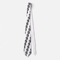Black 9 neck tie