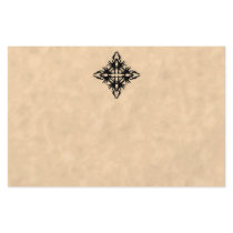 Black Abstract Design on Parchment Effect Pattern Full Color Flyer