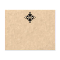 Black Abstract Design on Parchment Effect Pattern Full Color Flyer